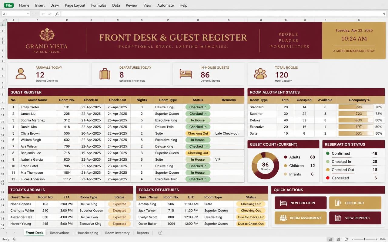 Front Desk & Guest Register