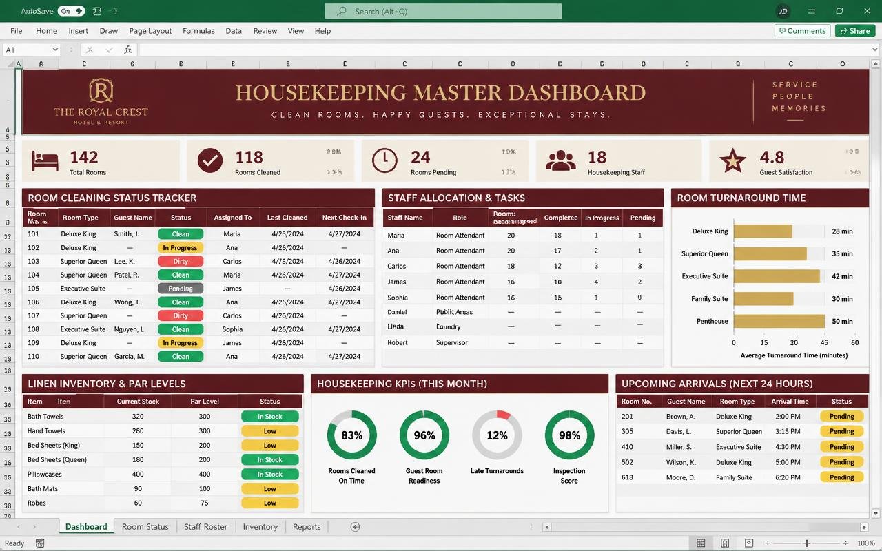 Housekeeping Master Dashboard